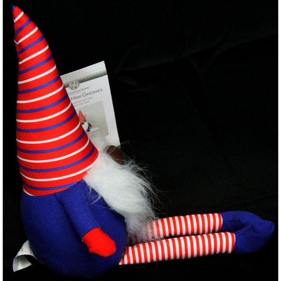 NWT Huntington Home Summer mini Gnome 16" USA 4th of July White Red Blue Stripes - Picture 3 of 11